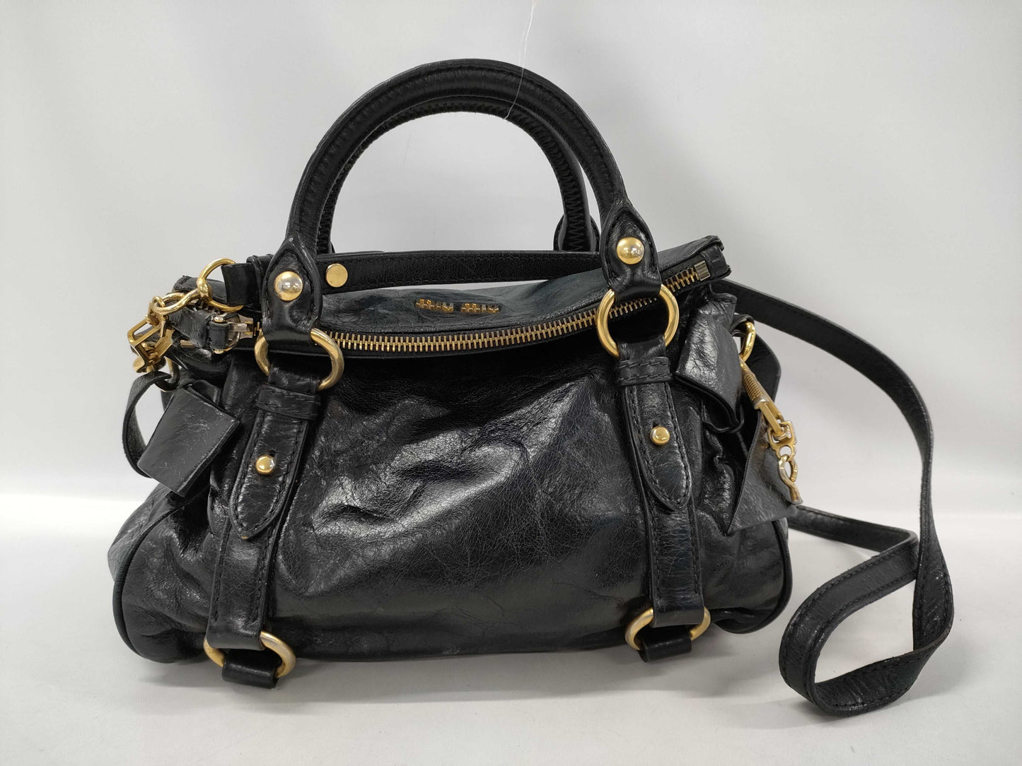 Miu Miu 2-Way Leather Handbag