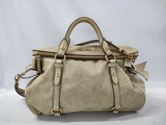 Miu Miu 2-Way Leather Shoulder Bag