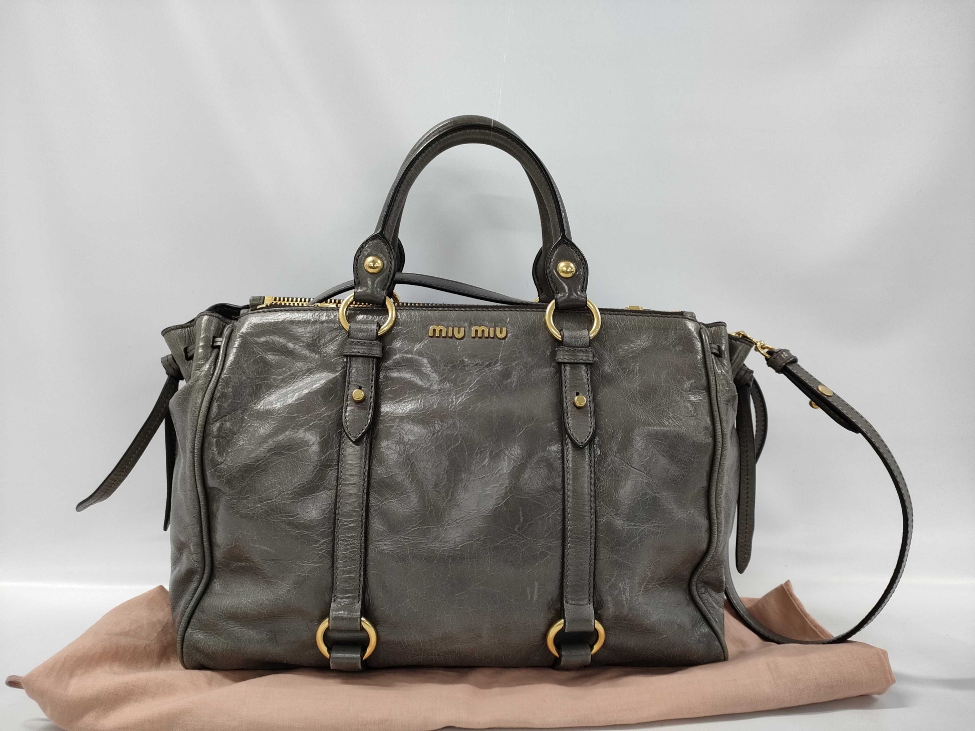 Miu Miu 2-Way Leather Handbag