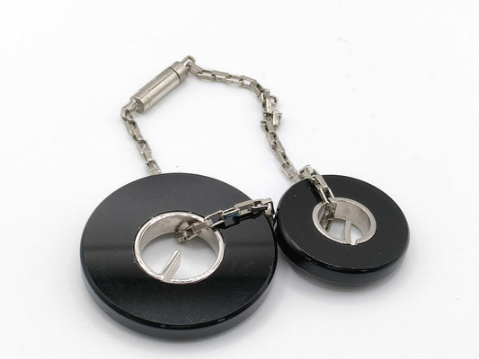 GUCCI Charm Metal Black x Silver Charm