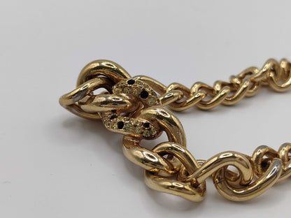 Dior Big Chain Gold Rhinestone Necklace