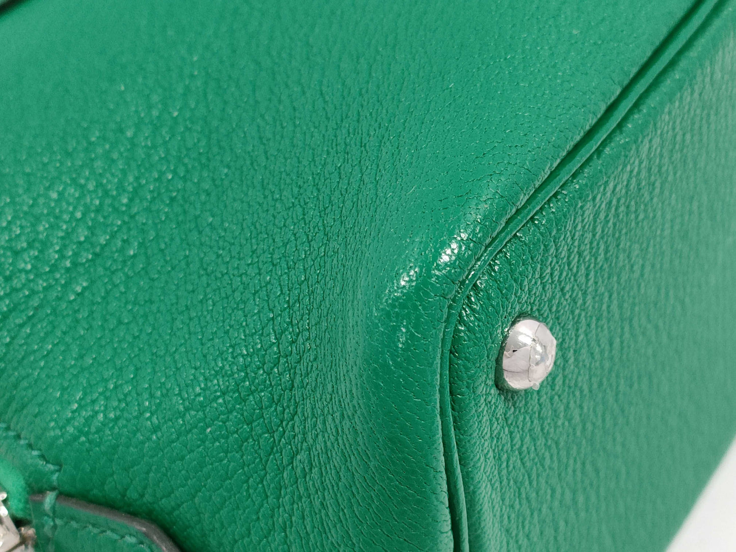 HERMES Mini Bolide 1923 Chevre Mint A Stamped Handbag