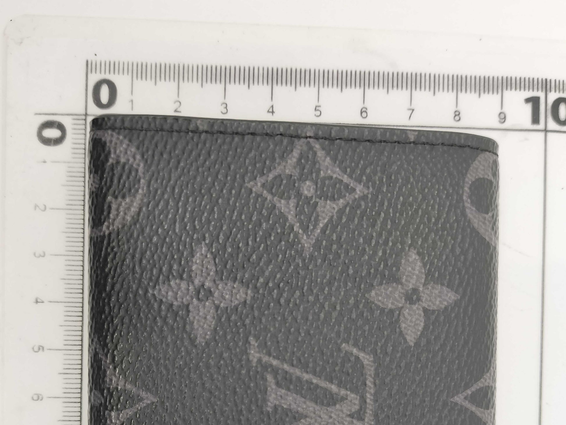 LOUIS VUITTON Envelope Carte de Visite Monogram Eclipse Business Card Case, Black Leather, M12874