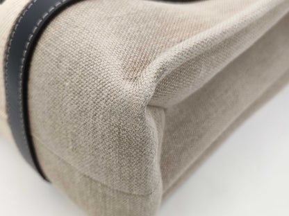 Chloe Woody Medium White Canvas Tote Bag