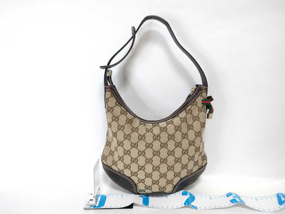 GUCCI GG Canvas Gucci Handbag Half Moon Shoulder Bag