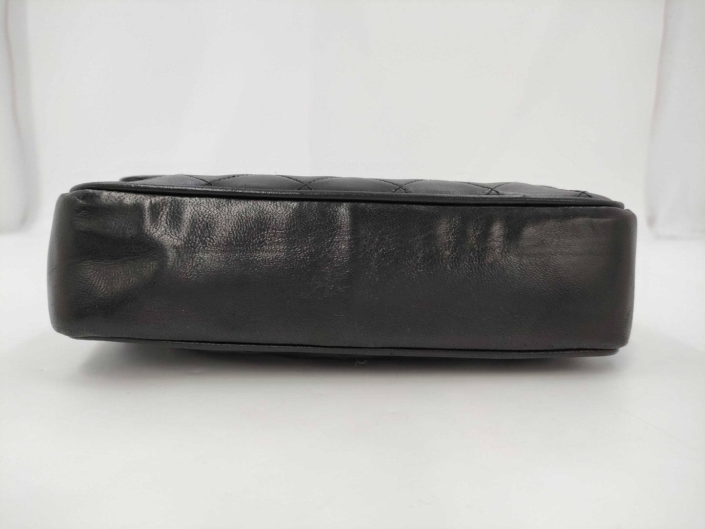 CHANEL Matelasse Chain Shoulder Bag with Seal, Black