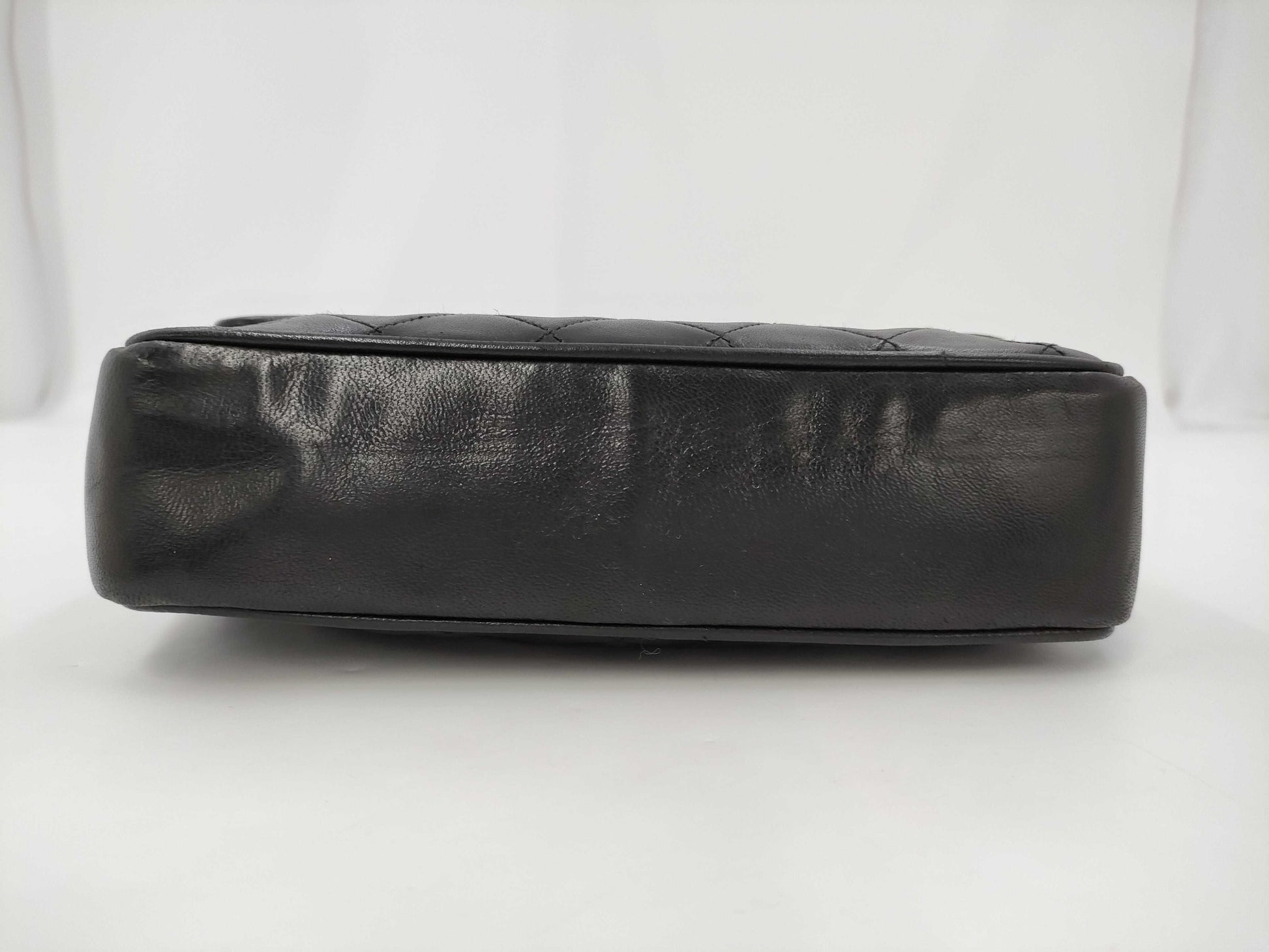 CHANEL Matelasse Chain Shoulder Bag with Seal, Black