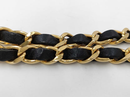 CHANEL Matelasse Chain Shoulder Bag with Seal, Black