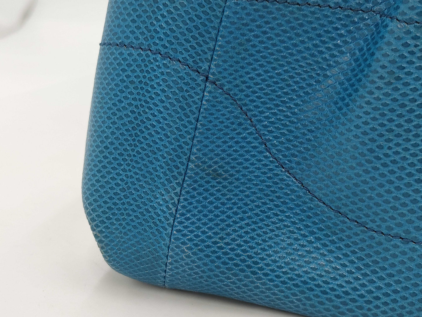 Salvatore Ferragamo Ferragamo Lizard Blue Shoulder Bag