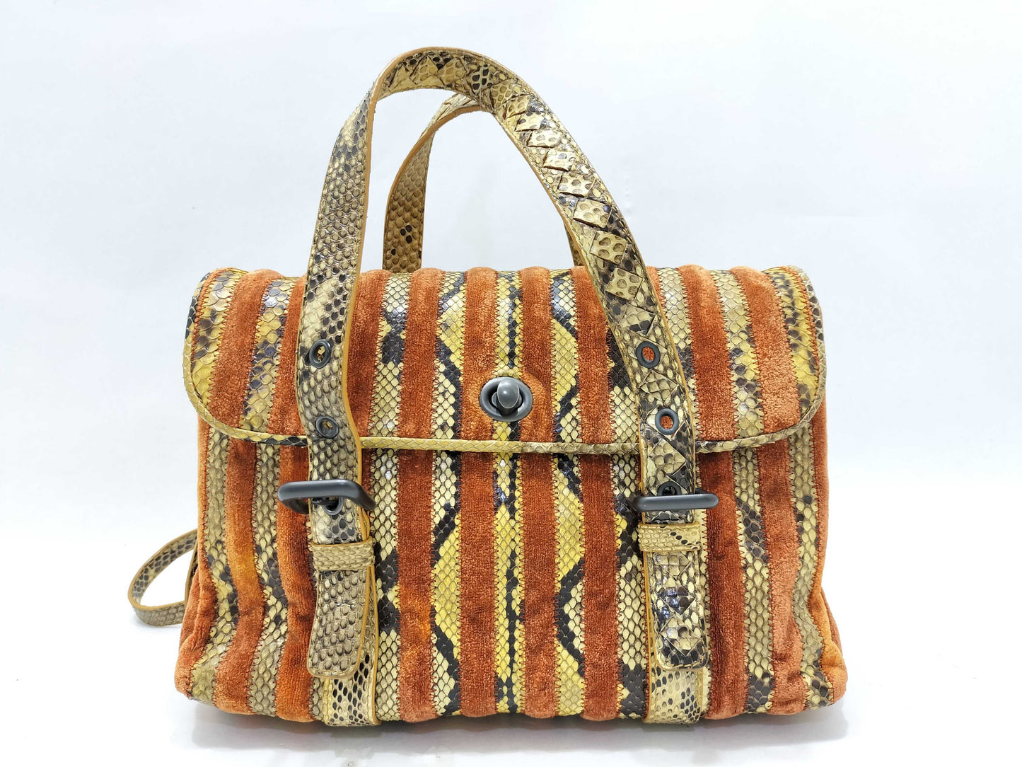 BOTTEGA VENETA Bottega Veneta Python Velvet 2-way Shoulder Bag/Handbag