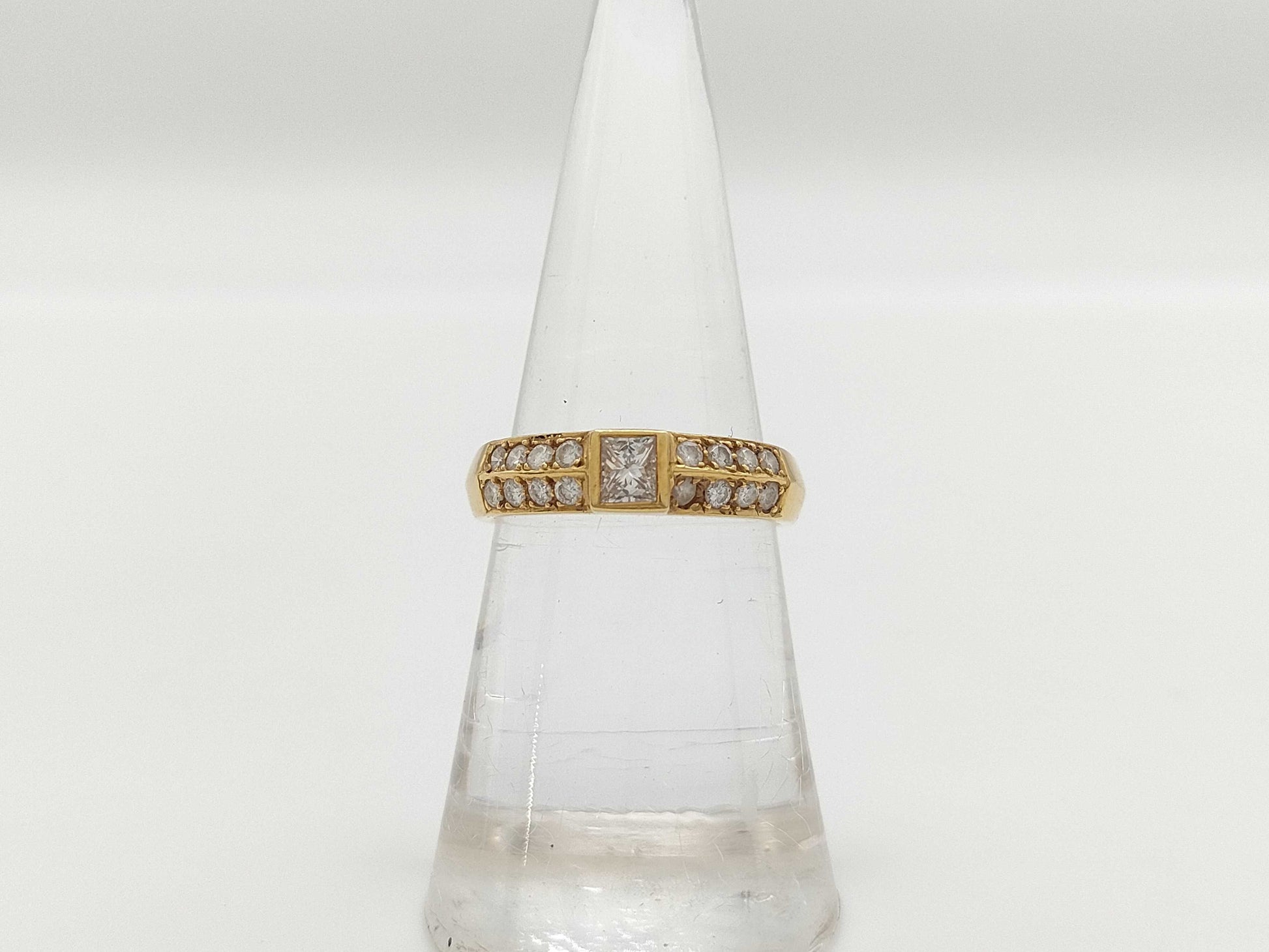 D0.22ct/0.25ct K18 3.5g Ring 