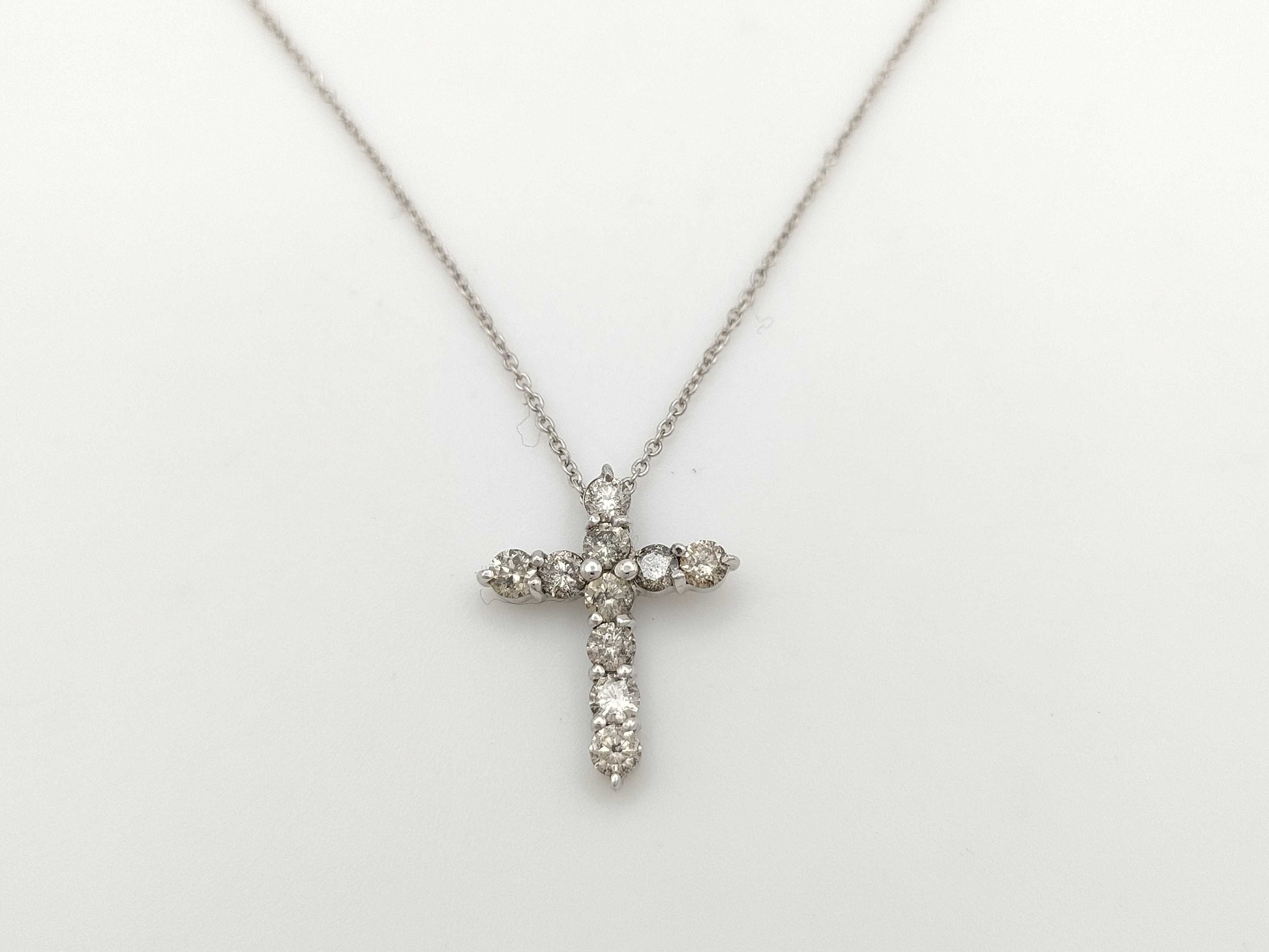 D1.00ct K18WG 2.2g Necklace 