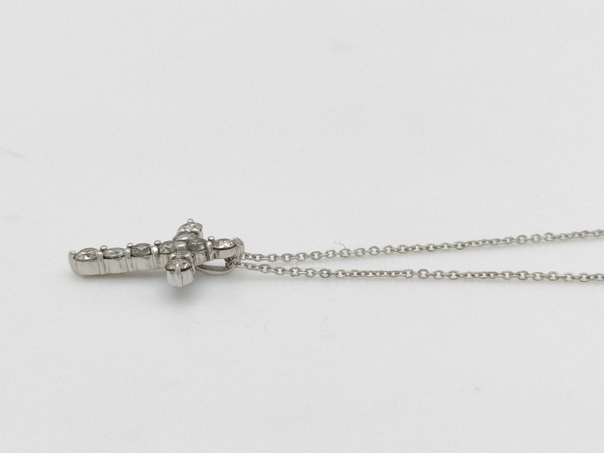 D1.00ct K18WG 2.2g Necklace 
