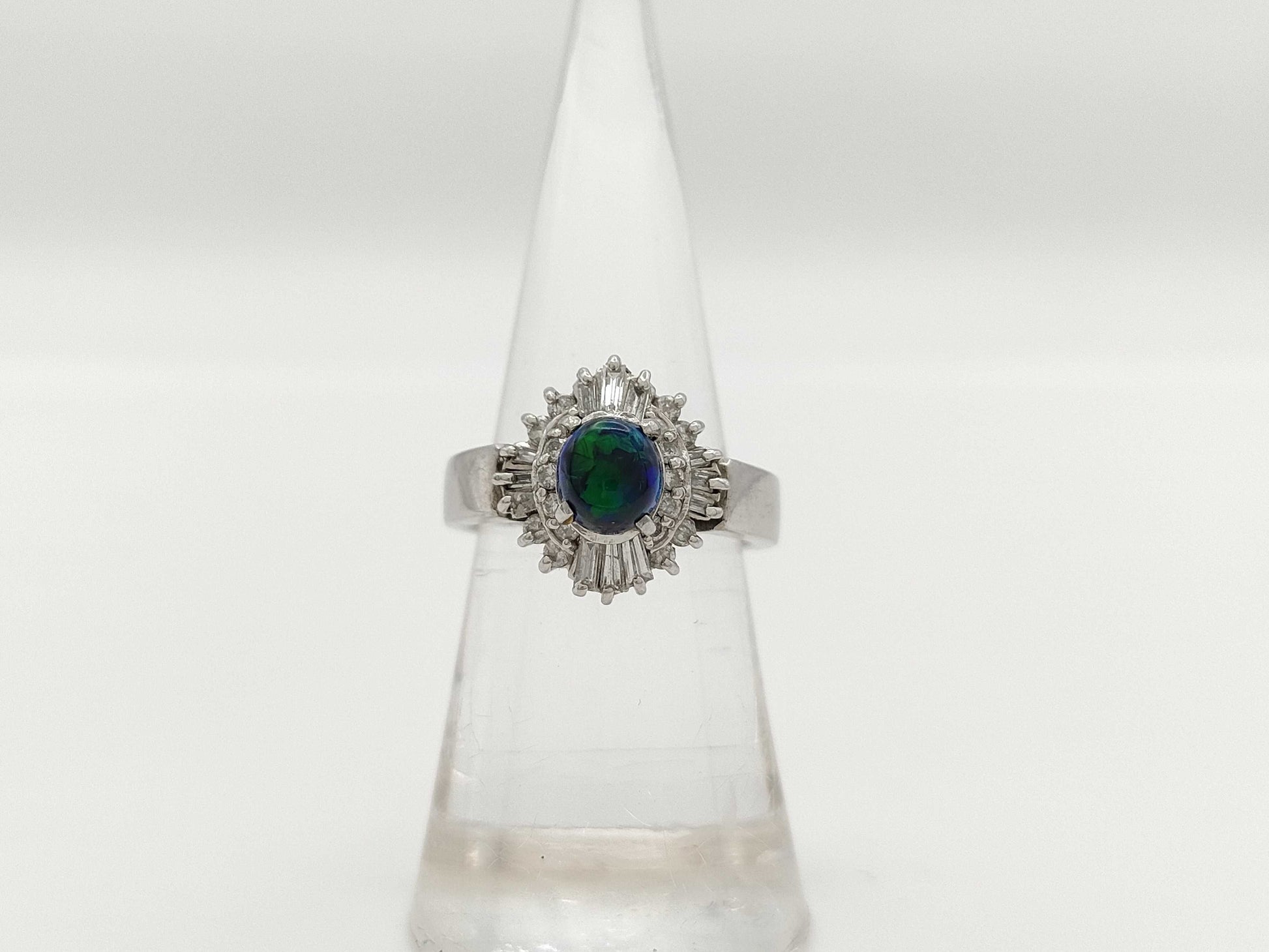 OP 0.82ct D 0.50ct PT900 10.8g Ring 