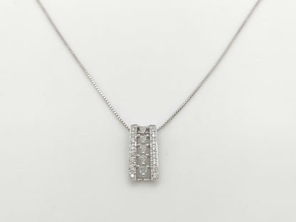 D0.19ct/0.15ct K18/K18WG 4.8g Necklace 