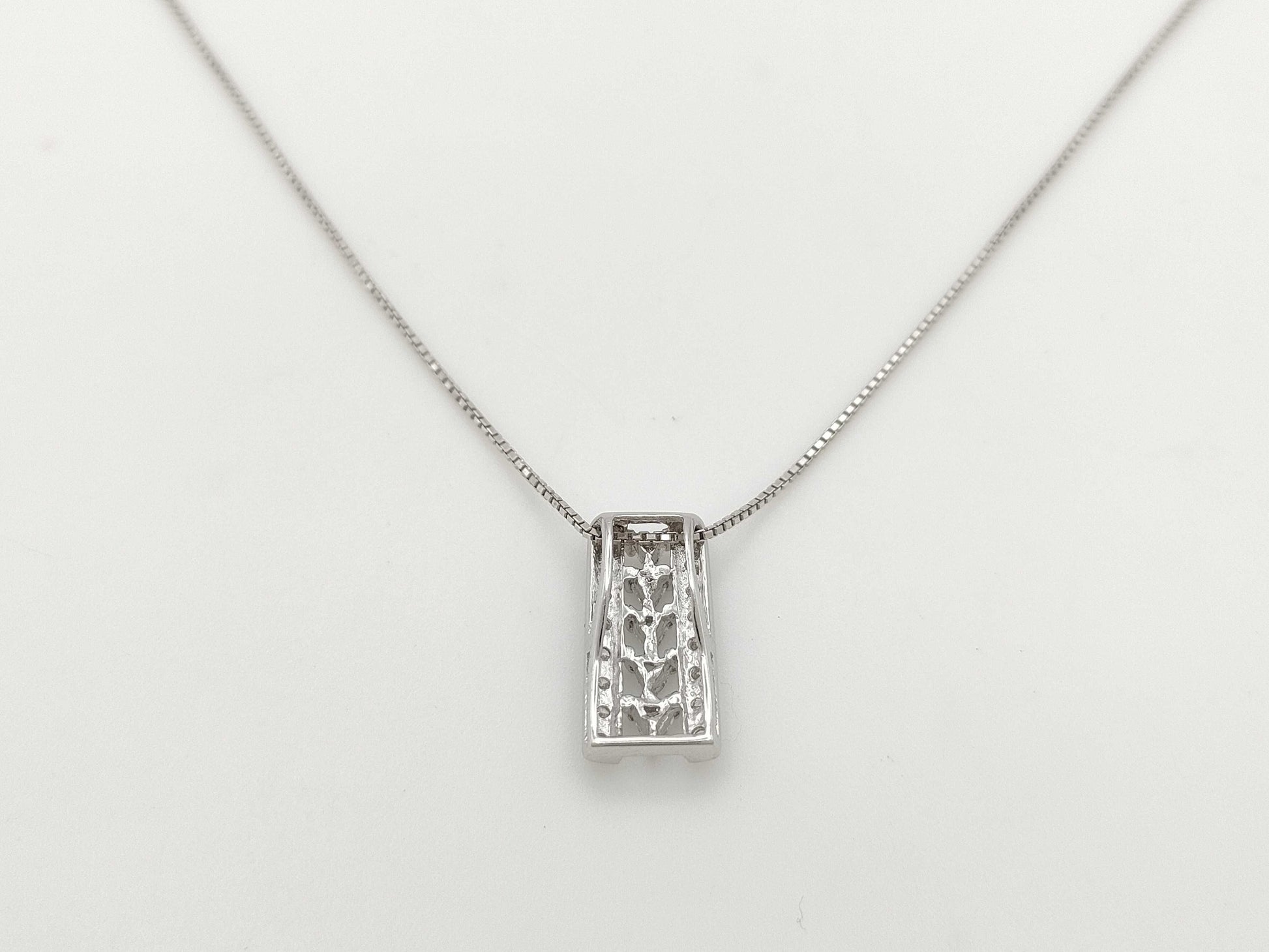 D0.19ct/0.15ct K18/K18WG 4.8g Necklace 