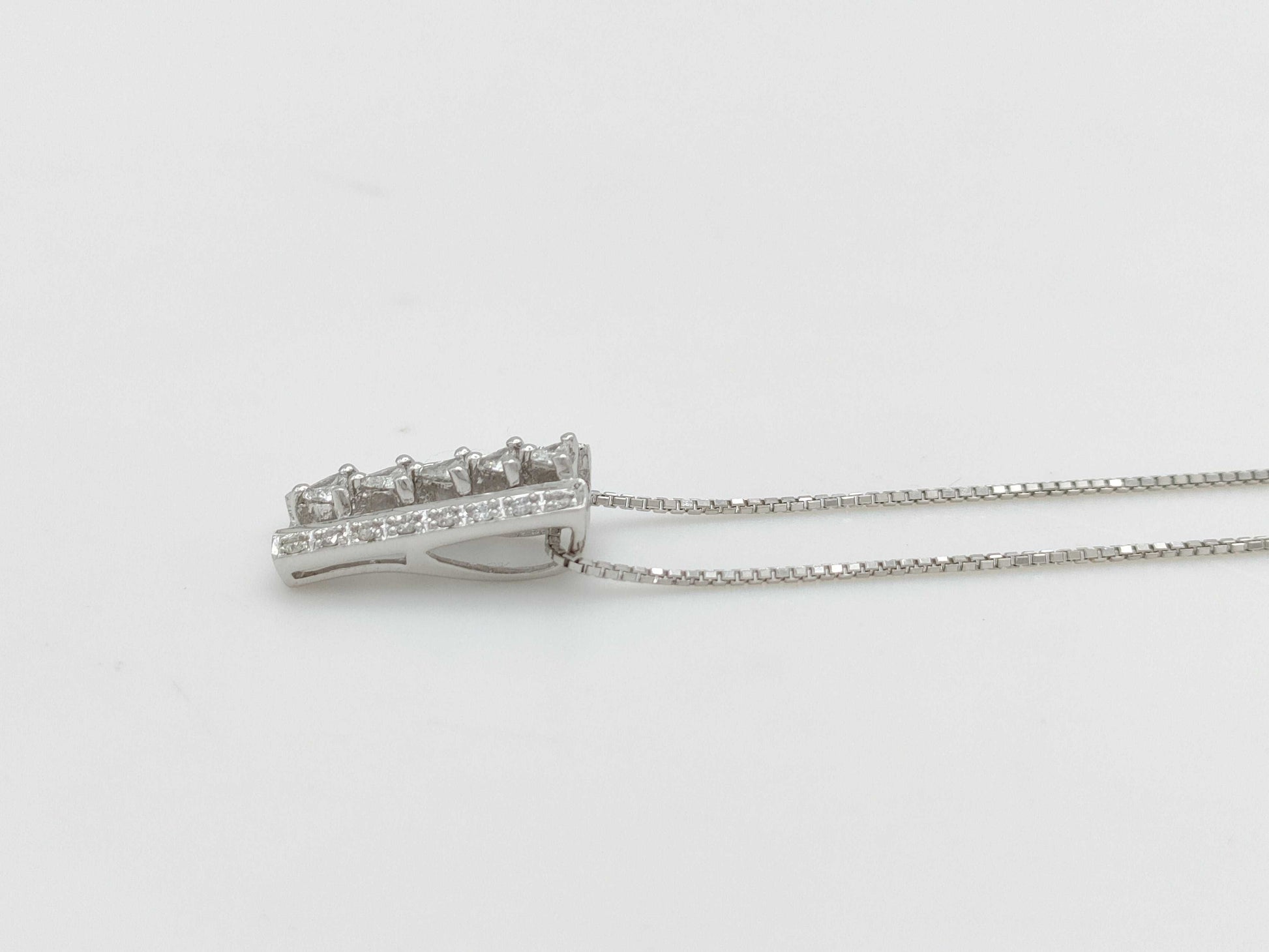 D0.19ct/0.15ct K18/K18WG 4.8g Necklace 