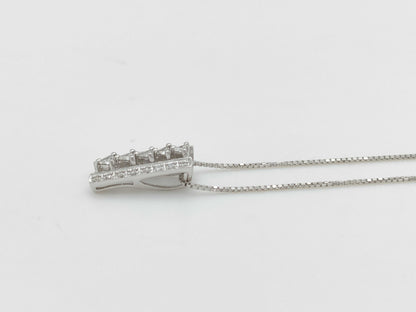 D0.19ct/0.15ct K18/K18WG 4.8g Necklace 