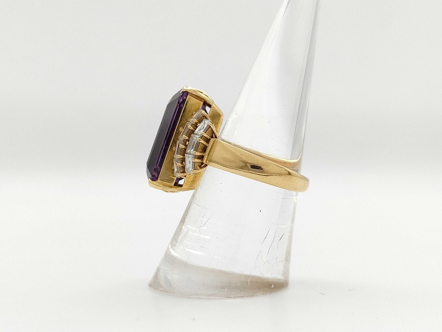 AM14.28ct D1.36ct K18 10.9g Ring 