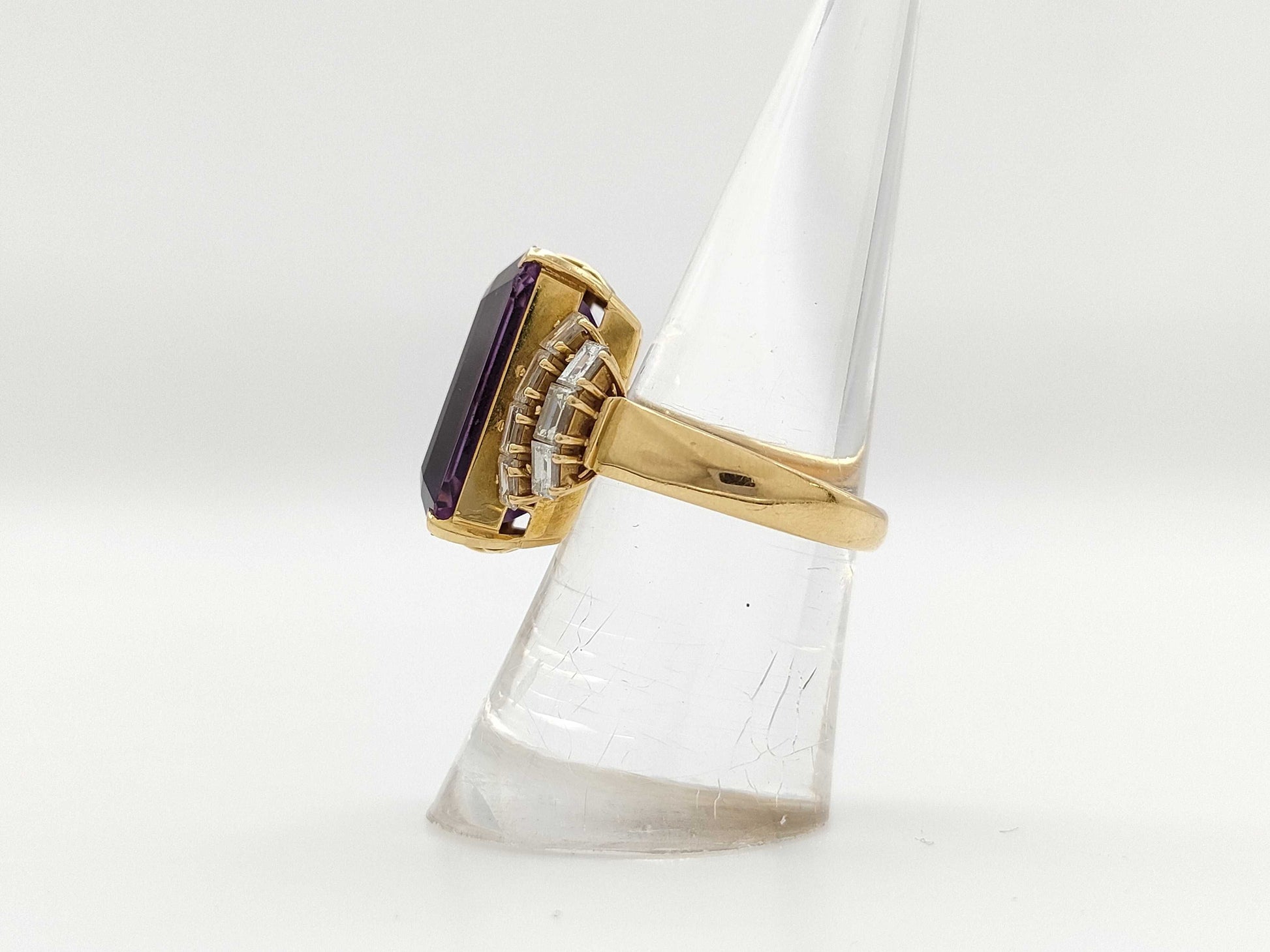 AM14.28ct D1.36ct K18 10.9g Ring 