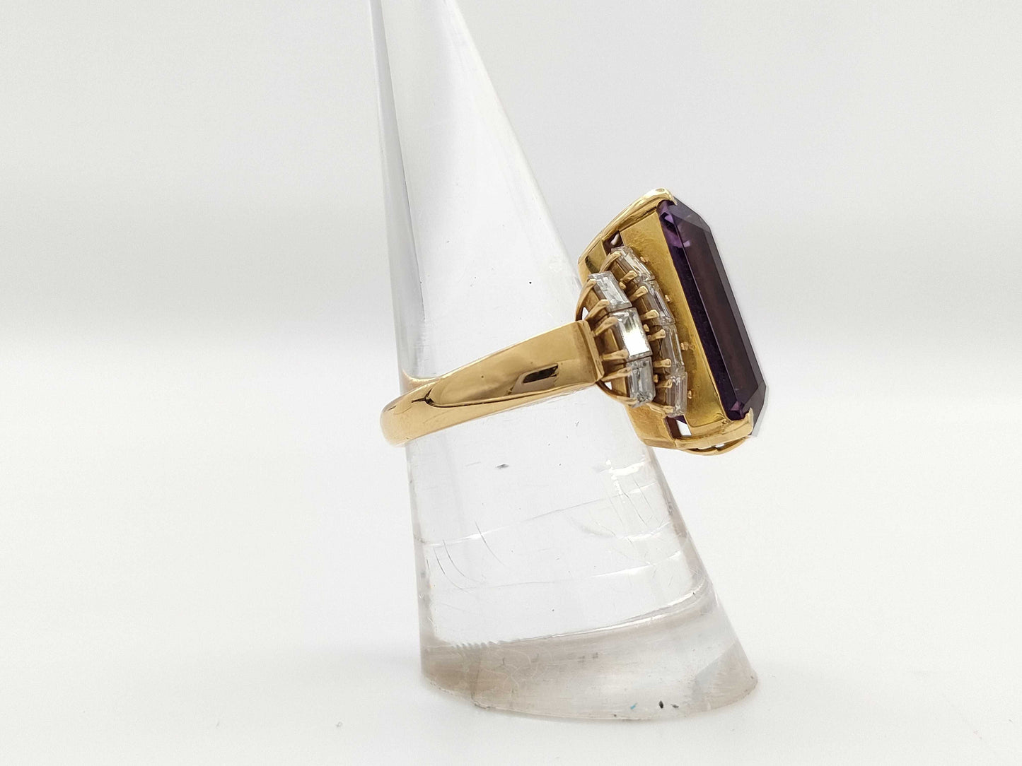 AM14.28ct D1.36ct K18 10.9g Ring 