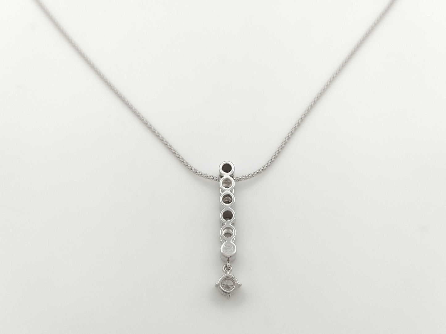 D0.30ct FD0.34ct K18WG 6.6g Necklace 