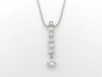 D0.30ct FD0.34ct K18WG 6.6g Necklace 