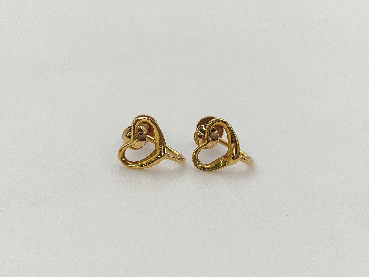 Tiffany & Co. Open Heart 18K 2.4g Earrings 