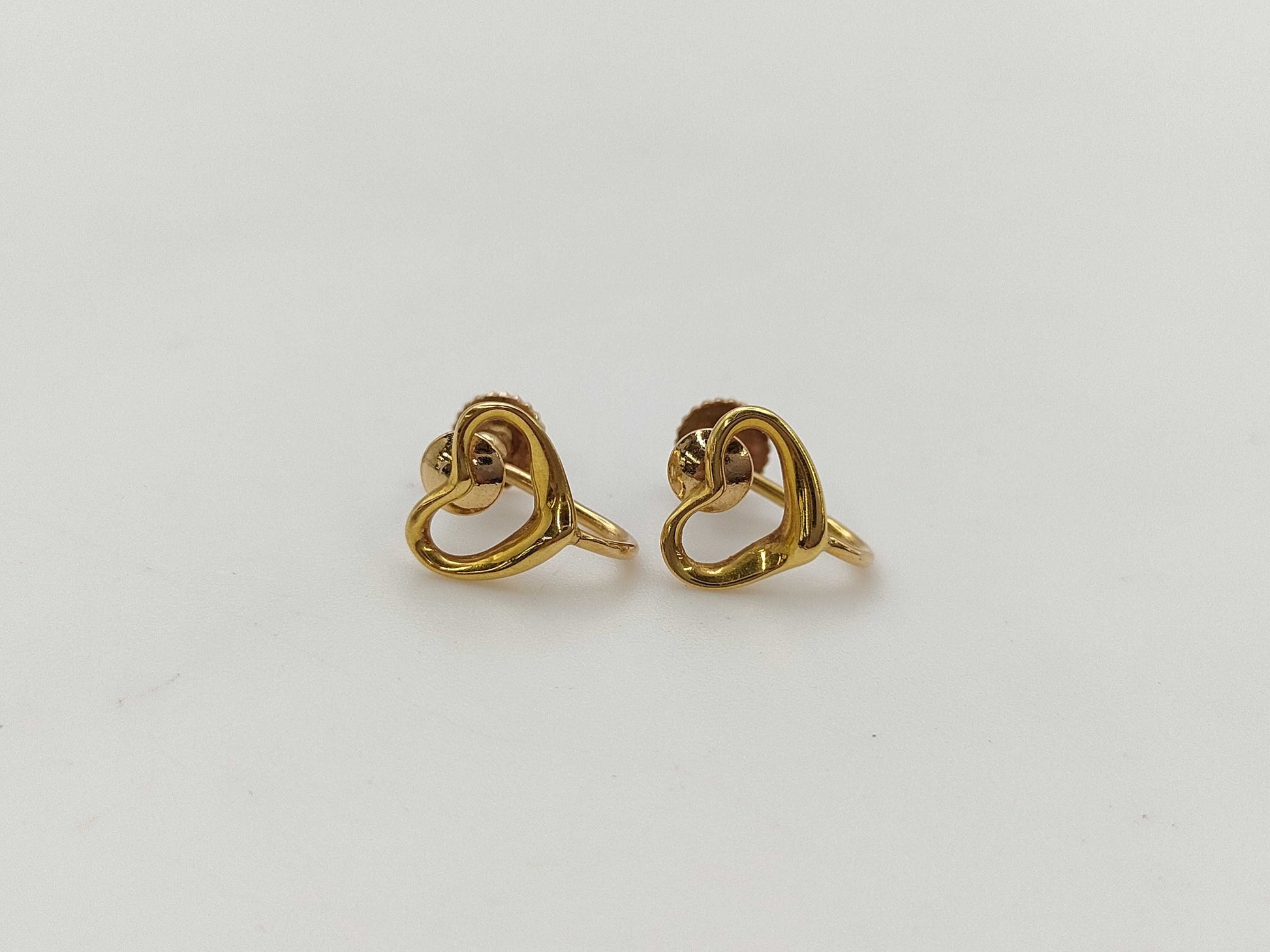 Tiffany & Co. Open Heart 18K 2.4g Earrings 