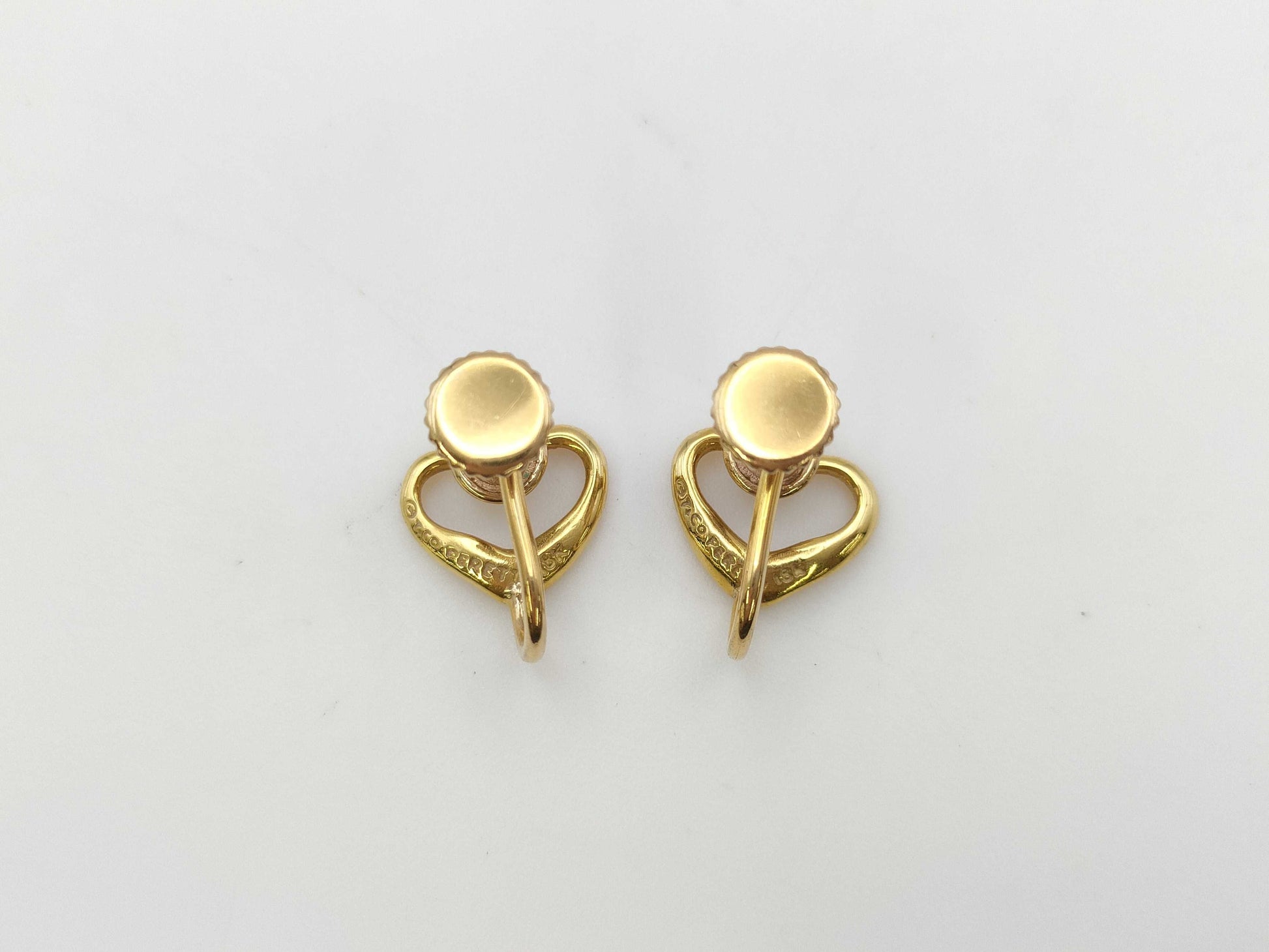 Tiffany & Co. Open Heart 18K 2.4g Earrings 