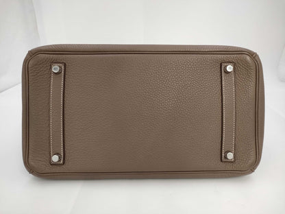 HERMES Birkin 35 □N Silver Hardware Handbag