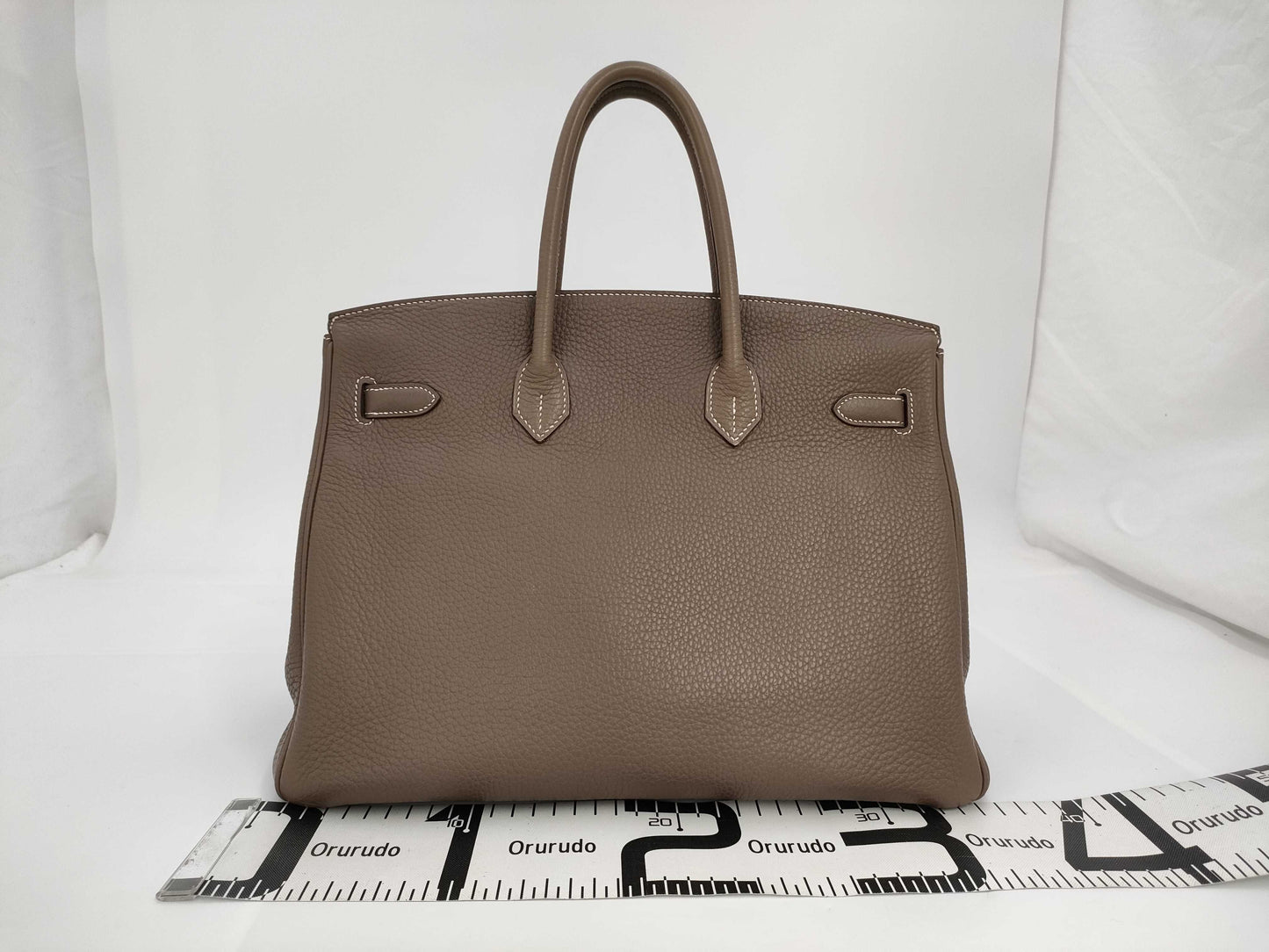 HERMES Birkin 35 □N Silver Hardware Handbag