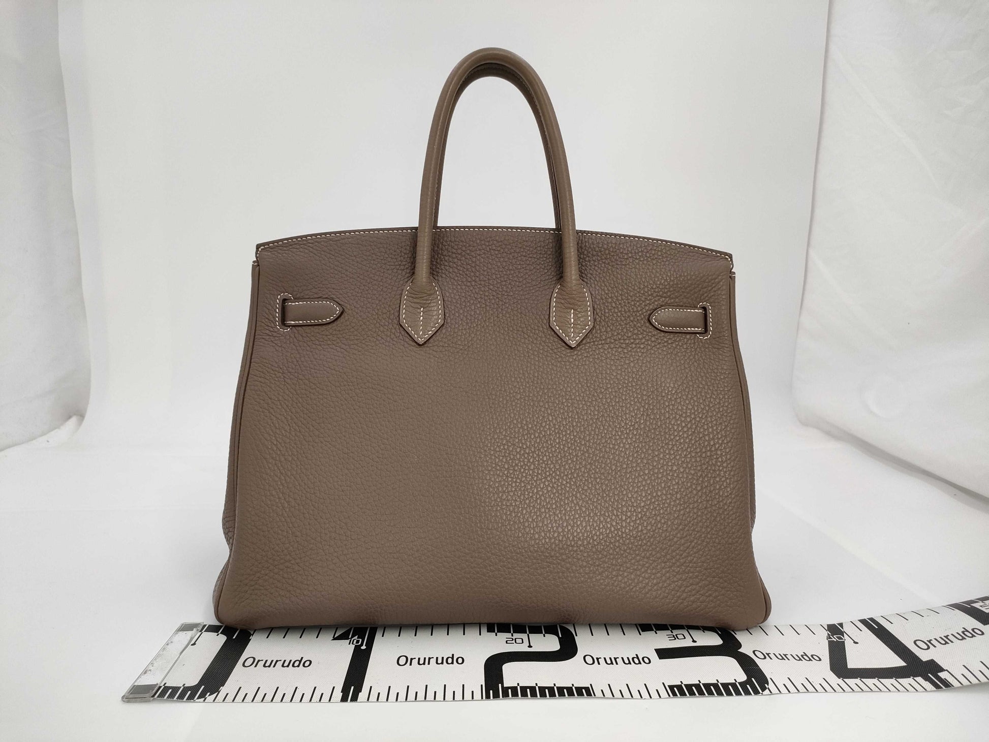 HERMES Birkin 35 □N Silver Hardware Handbag