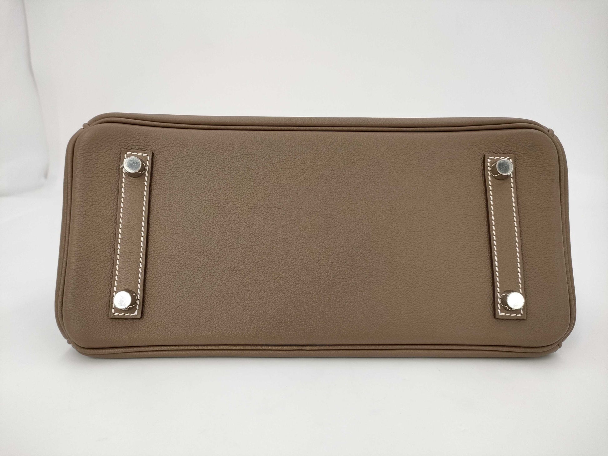 HERMES Shoulder Birkin 29 Etoupe x Evercolor x Silver Hardware x K Stamp Shoulder Bag