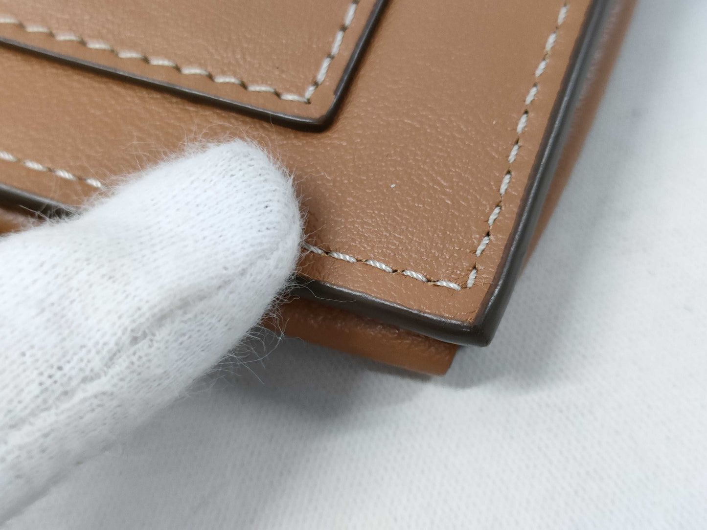 TODS T-Timeless Smartphone Pouch Shoulder Bag in Brown/Gold Leather