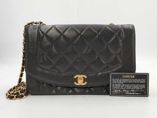 CHANEL Lambskin Diana 25 Shoulder Bag