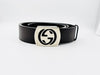 GUCCI 387031 Interlocking G Leather Belt 95/38 Brown Belt
