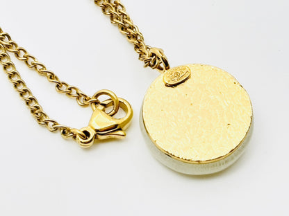 CHANEL Coco Mark Round Necklace 03A Resin Necklace