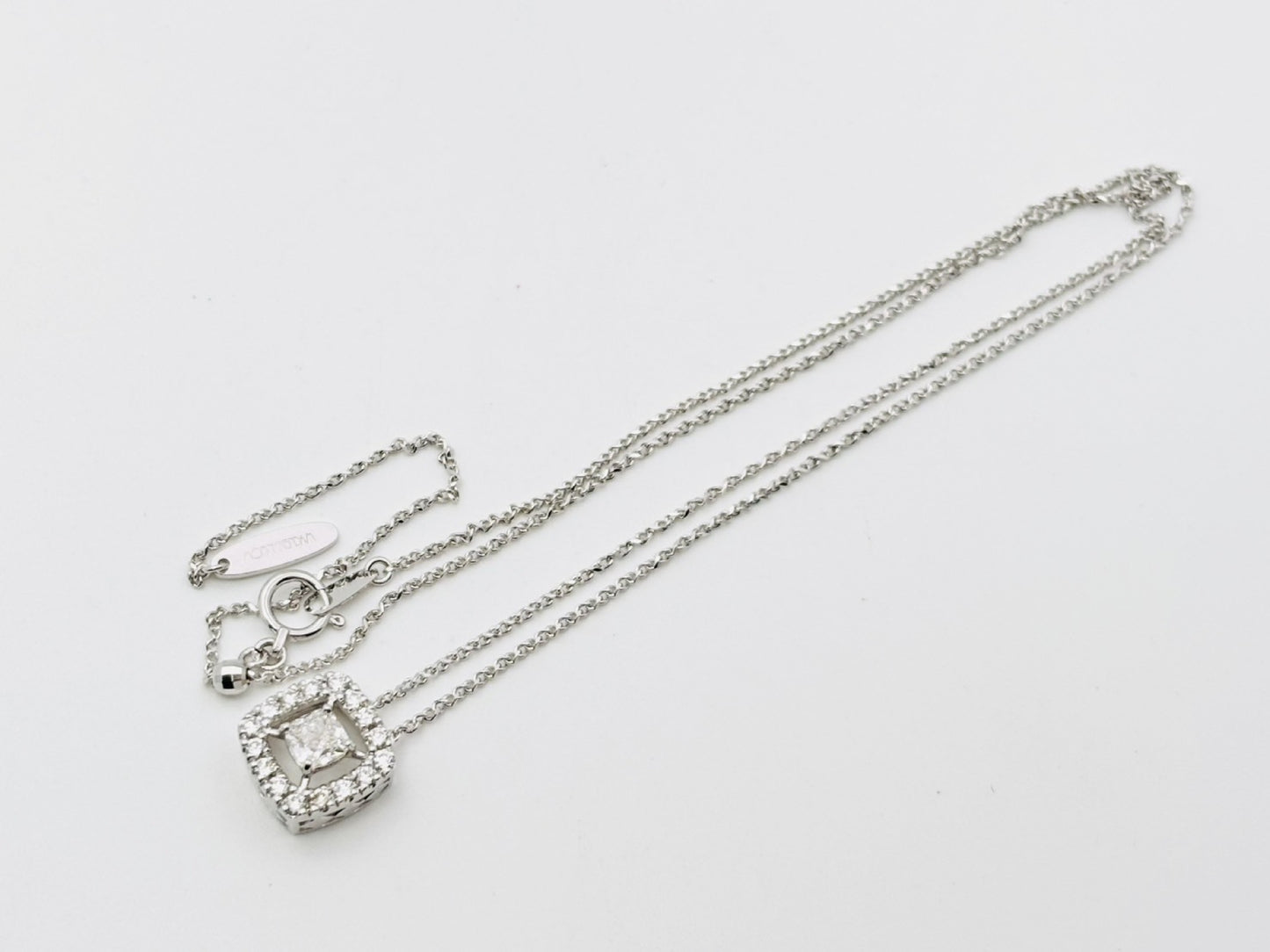 MONNICKENDAM Monnickendam D0.501ct, FD0.34ct, 18K White Gold, 5.0g Necklace 