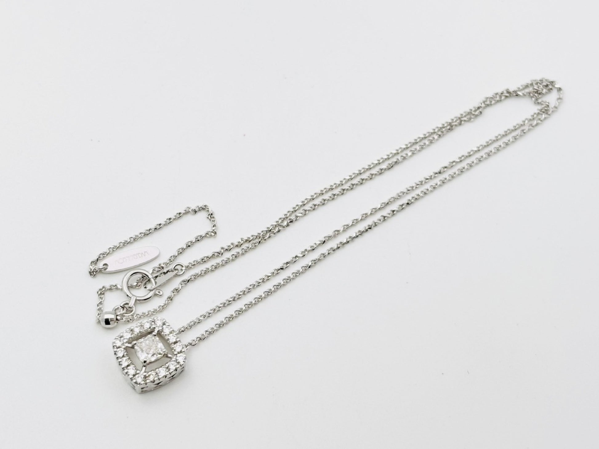 MONNICKENDAM Monnickendam D0.501ct, FD0.34ct, 18K White Gold, 5.0g Necklace 