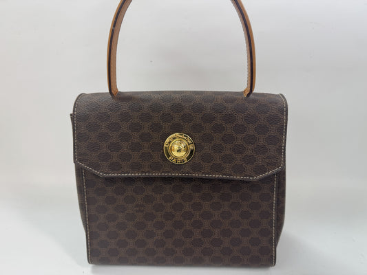 CELINE PVC Macadam 2-Way Brown Handbag