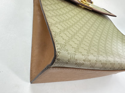 CELINE Macadam Top Handle Handbag with Gancini Hardware, PVC