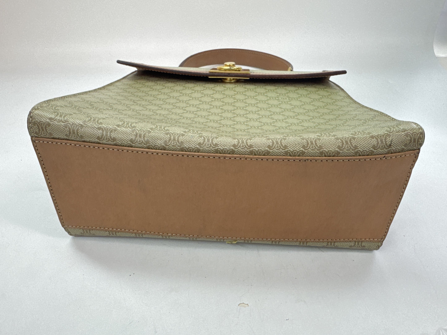 CELINE Macadam Top Handle Handbag with Gancini Hardware, PVC