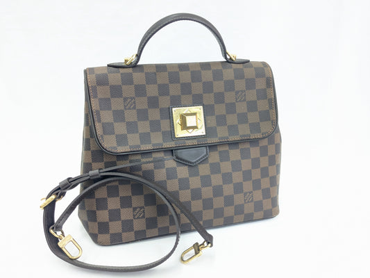 LOUIS VUITTON LV Damier Bergamo MM Handbag