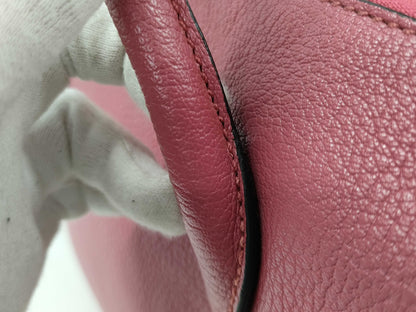 Miu Miu RN1016 Madras 2-way Shoulder Bag, Leather, Gold Hardware, Pink Handbag