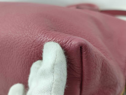 Miu Miu RN1016 Madras 2-way Shoulder Bag, Leather, Gold Hardware, Pink Handbag