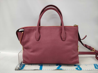 Miu Miu RN1016 Madras 2-way Shoulder Bag, Leather, Gold Hardware, Pink Handbag