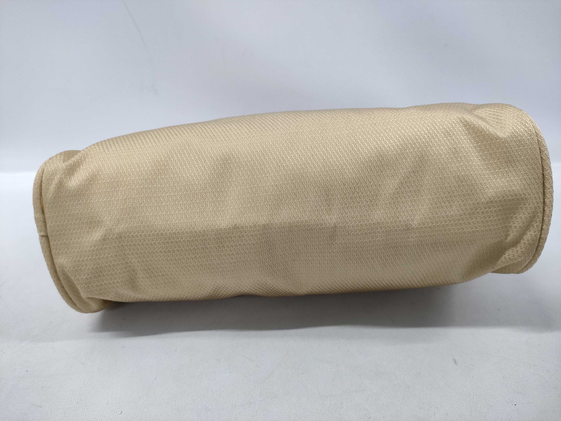 PRADA logo plate pouch, nylon, beige