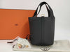 HERMES Picotin Lock 18 Black x Taurillon Clemence Leather x Gold Hardware x K Stamp Handbag