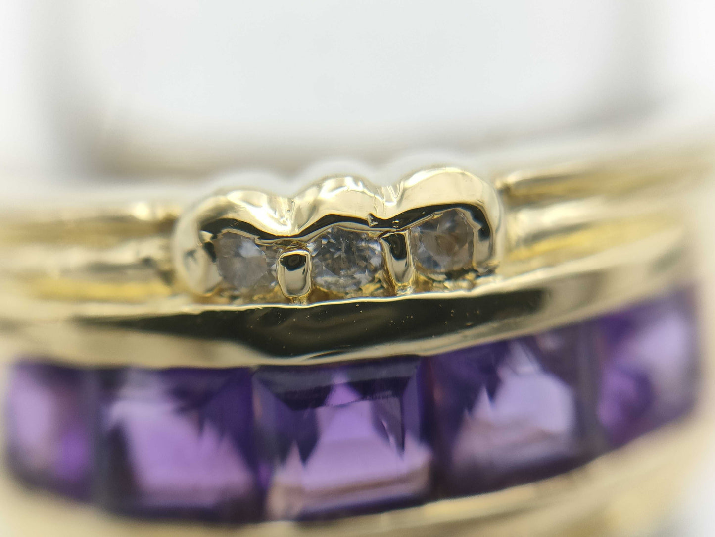 Amethyst D0.06ct K18 4.7g Ring 